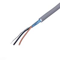 Кабель коммуникационный 2 провода, 26 AWG, бухта 50м, экранированный, серый SIN YU
