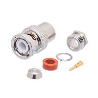 Разъем BNC Amphenol, вилка на кабель RG-58, пайка 112348