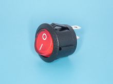 Выключатель 220В 2 контакта круглый, d 20мм, красный, вкл-выкл SWR-21R