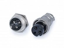 Разъем M16 3 контакта розетка на кабель, вилка на блок, тип GX16, комплект AC-M16-3