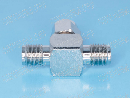 SMA T-коннектор, гнездо- вилка- гнездо SMA-T фото 3