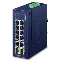 Промышленный коммутатор 8 портов 100Мбит/с + 2 комбо порта TP/SFP 1Гб/с