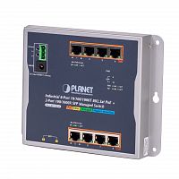 Промышленный управляемый L2+ коммутатор Planet 8 портов 10/100/1000 Мб/с 802.3at PoE 200Ватт, 2 слота SFP 100/1000 Мб/с WGS-4215-8P2S