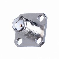 Разъем SMA гнездо на блок, пайка, крепление под 4 винта SMA-BJ2