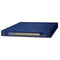 Управляемый L3 стекируемый коммутатор Planet 16 слотов 100/1000 Мб/с SFP, 8 портов TP/SFP combo 1000 Мб/с, 4 слота SFP+ 10 Гб/с SGS-6310-16S8C4XR