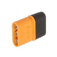 Разъем силовой MR30, 3 контакта, штекер на кабель с кожухом MR30-M.G.Y