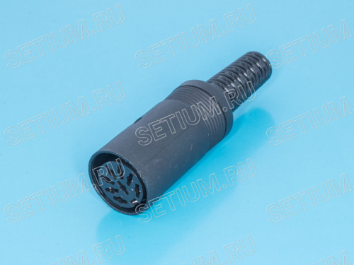 Гнездо DIN 8 контатков на кабель, 41 градус DN-8F2