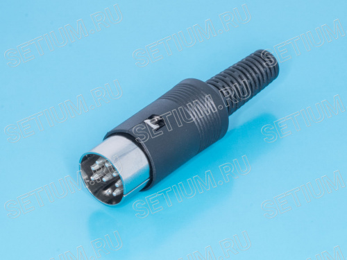 Вилка DIN 8 контактов на кабель, 41 градус Вилка DIN 8 контактов на кабель, 41 градус DN-8M2