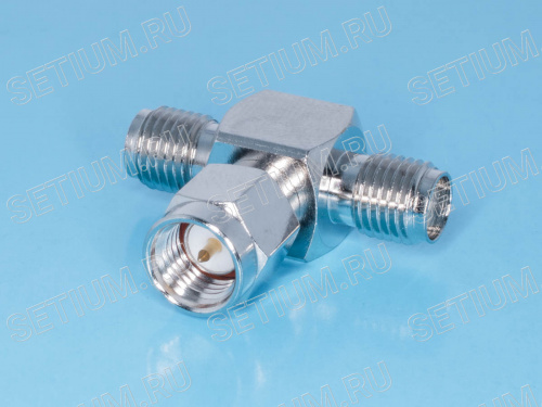 SMA T-коннектор, гнездо- вилка- гнездо SMA-T фото 7