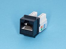 Модуль RJ-45 8P8C кат.5e, Keystone, универсальный, компакт, черный, PCnet EKTN-D-00