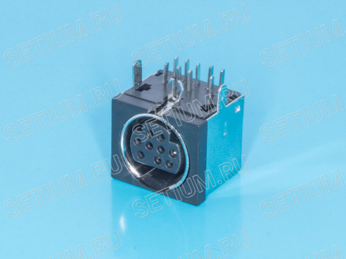 Гнездо mini DIN 9 контактов на плату Гнездо mini DIN 9 контактов на плату MDN-9FR