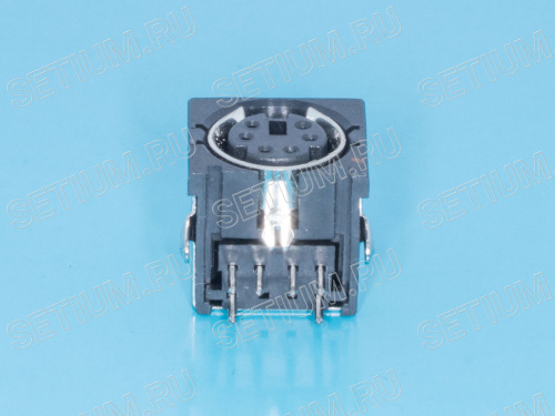 Гнездо mini DIN 6 контактов на плату MDN-6FR фото 2