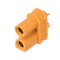 Разъем силовой XT30, 2 контакта, розетка на кабель XT30U-F.G.Y