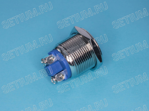 Кнопка круглая 220В 2А, крепление гайка фото 5 Кнопка круглая 220В 2А, крепление гайка PSW-14 фото 5