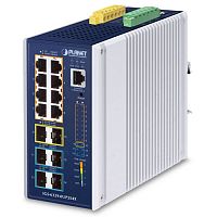 Промышленный управляемый L3 коммутатор Planet 8 портов 10/100/1000 Мб/с 802.3 bt PoE, 2 слота SFP 1000/2500 Мб/с, 4 слота SFP+ 10 Гб/с IGS-6329-8UP2S4X