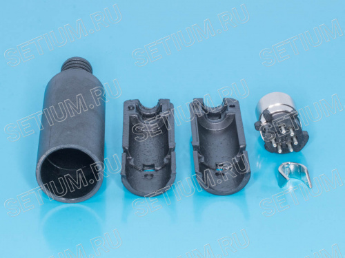 Гнездо mini DIN 6 контактов на кабель фото 4 Гнездо mini DIN 6 контактов на кабель MDN-6F фото 4