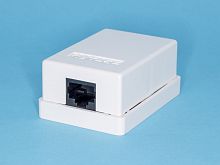 Розетка компьютерная, 1 порт RJ-45 кат. 5е, тип KRONE, белая TJC-5K-W