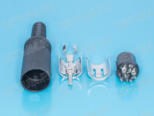 Гнездо DIN 8 контатков на кабель, 41 градус DN-8F2 фото 3