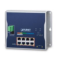 Промышленный управляемый L2 коммутатор Planet  8 портов 10/100/1000 Мб/с 802.3at PoE 240 Вт, 2 слота SFP 100/1000 Мб/с WGS-5225-8P2S
