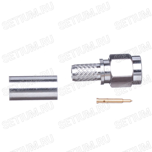 Разъем SMA вилка на кабель RG-58, обжимной фото 2 Разъем SMA вилка на кабель RG-58, обжимной SMA-C58P фото 2