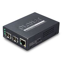 Неуправляемый медиаконвертер Planet 1 порт 10/100/1000 Мб/с, 2 слота SFP 100/1000 Мб/с GT-1205A