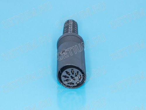 Гнездо DIN 8 контатков на кабель, 41 градус DN-8F2 фото 4