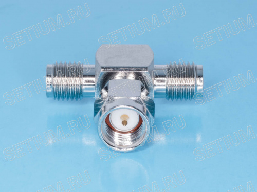 SMA T-коннектор, гнездо- вилка- гнездо SMA-T фото 6