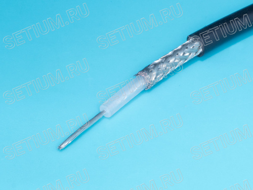 Кабель коаксиальный RG-58 C/U, бухта 100м, черный
