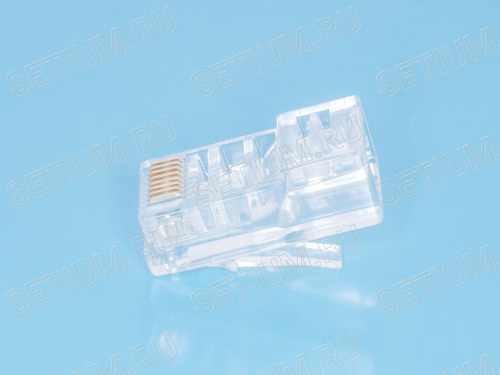 Вилка RJ-45, 8P8C для круглого кабеля, 3 зубца, тип Х TPR-8P8C-S3 фото 2