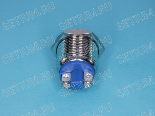 Кнопка круглая 220В 2А, крепление гайка фото 3 Кнопка круглая 220В 2А, крепление гайка PSW-14 фото 3