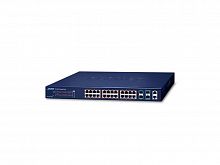 Управляемый L2+ коммутатор Planet 24 порта 10/100/1000Мб/с 802.3at PoE 370Вт, 4 слота SFP+ 10Гб/с SGS-5240-24P4X