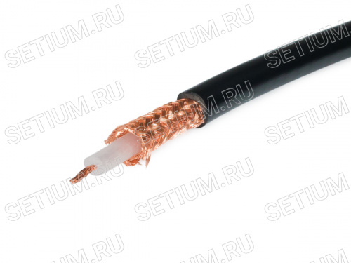 Кабель коаксиальный RG-58 C/U, бухта 100м, черный