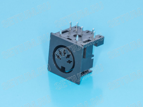 Гнездо DIN 5 контатков на плату, 45 градусов Гнездо DIN 5 контатков на плату, 45 градусов DNR-5F1R