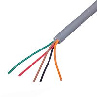 Кабель коммуникационный 5 проводов, 28 AWG, бухта 50м, неэкранированный, серый SIN YU
