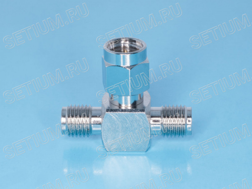 SMA T-коннектор, гнездо- вилка- гнездо SMA-T фото 5