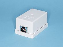 Розетка компьютерная, 1 порт RJ-45 кат. 5е, тип KRONE, экранированная, белая TJC-5SK
